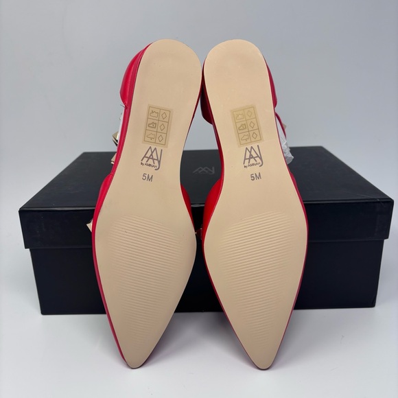 AAJ Lenox Red Flats with Gold Studs 5 - Picture 6 of 7